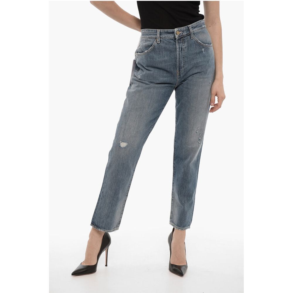 Vintage Effect RANCH Jeans with Visible Stitching 17cm