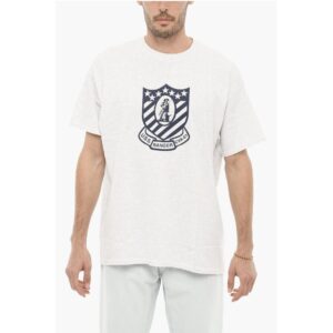 Solid Color RANGER Crew-neck T-Shirt with Contrasting Print