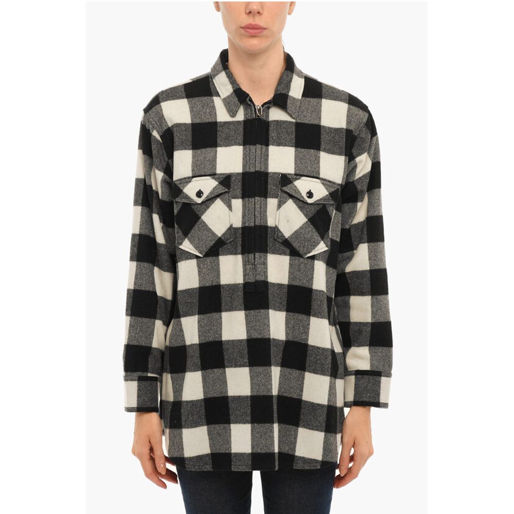 ARCHIVE Buffalo Checked POPOVER Overshirt with Double Breast