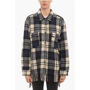Plaid Motif EXPLORER Overshirt with Double Breast Pocket and