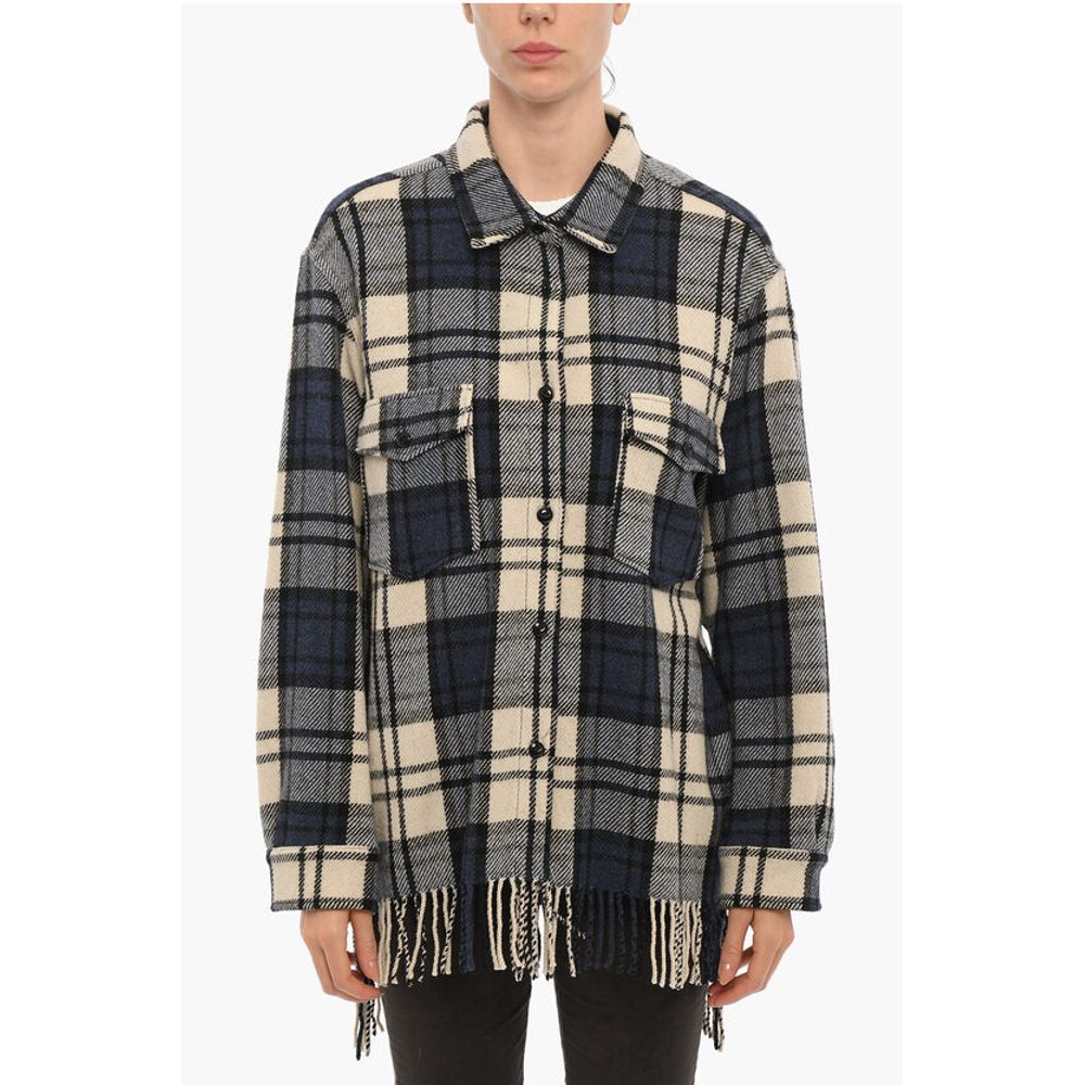 Plaid Motif EXPLORER Overshirt with Double Breast Pocket and