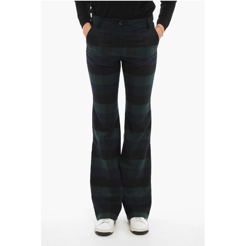 Buffalo Checked Wool Blend cropped Pants