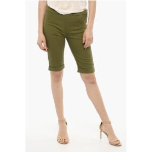 Cuffed Hem Shorts with Golden-Closure