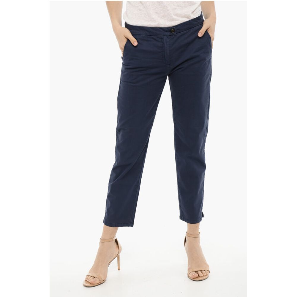 Cotton Strech Pants with Split Ankle