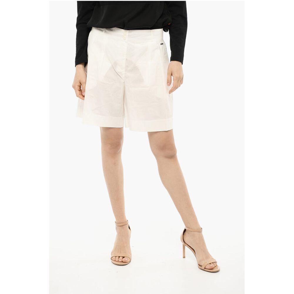 Double Pleated Shorts with Belt Loops