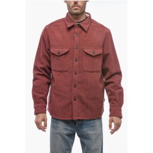 Twill Wool and Nylon ALASKAN Overshirt with Double Breast Po