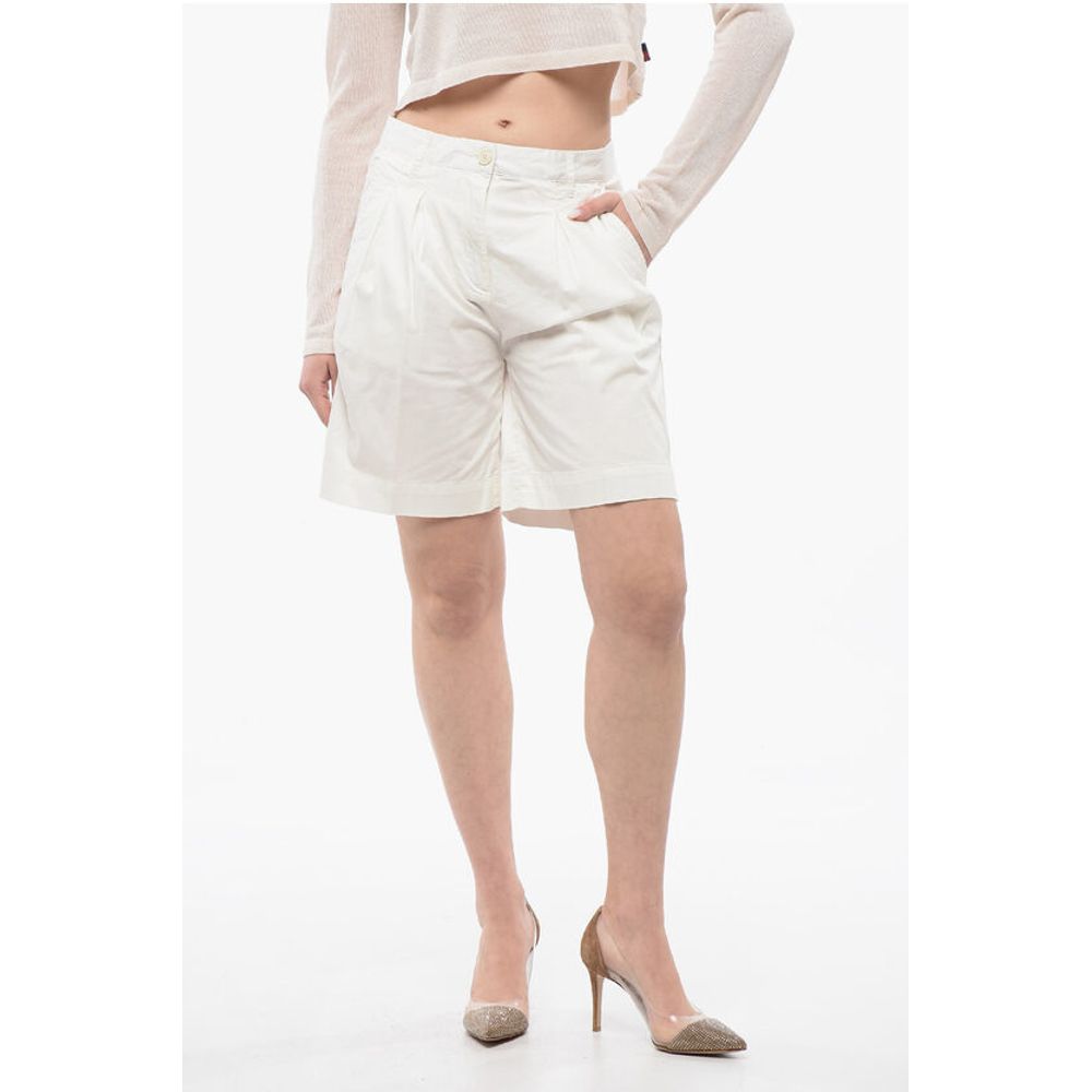 Double Pleated Stretch Shorts