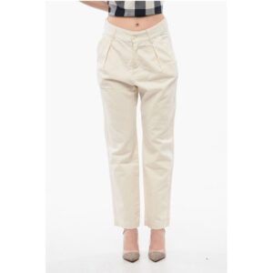 Single-pleated Mom Fit Denims with Belt Loops 14cm