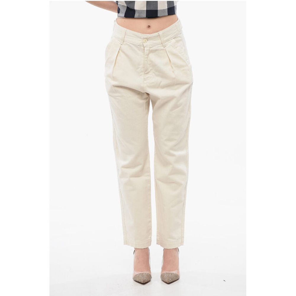 Single-pleated Mom Fit Denims with Belt Loops 14cm