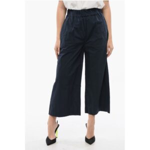 Popeline Cotton Cropped Fit Pants