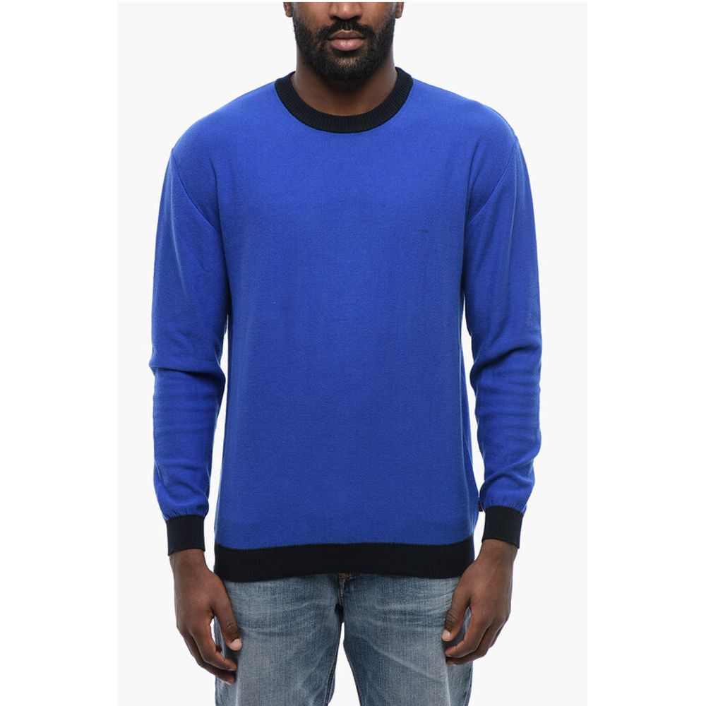 Cotton COLOR BLOCK Crewneck Sweater