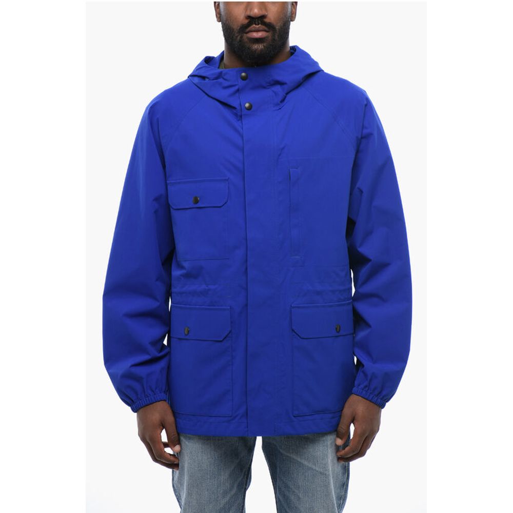 Multipocketed MOUNTAIN Windbreaker with Hidden Closure