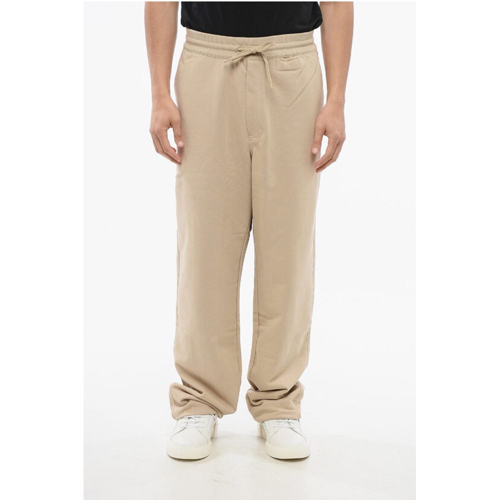 Cotton Blend Sweatpants with Drawstringed Cuffs