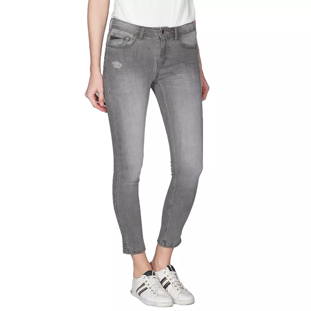 Gray Cotton Women's Jeggings