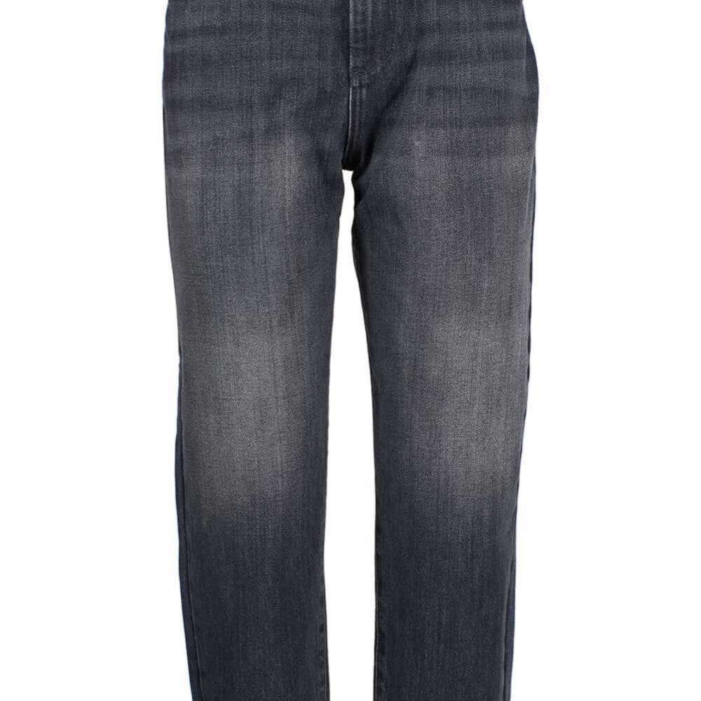 Black Cotton Women's High-Waisted Jeans