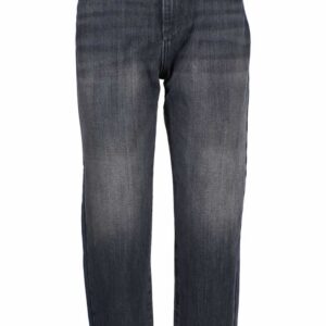 Black Cotton Women's High-Waisted Jeans