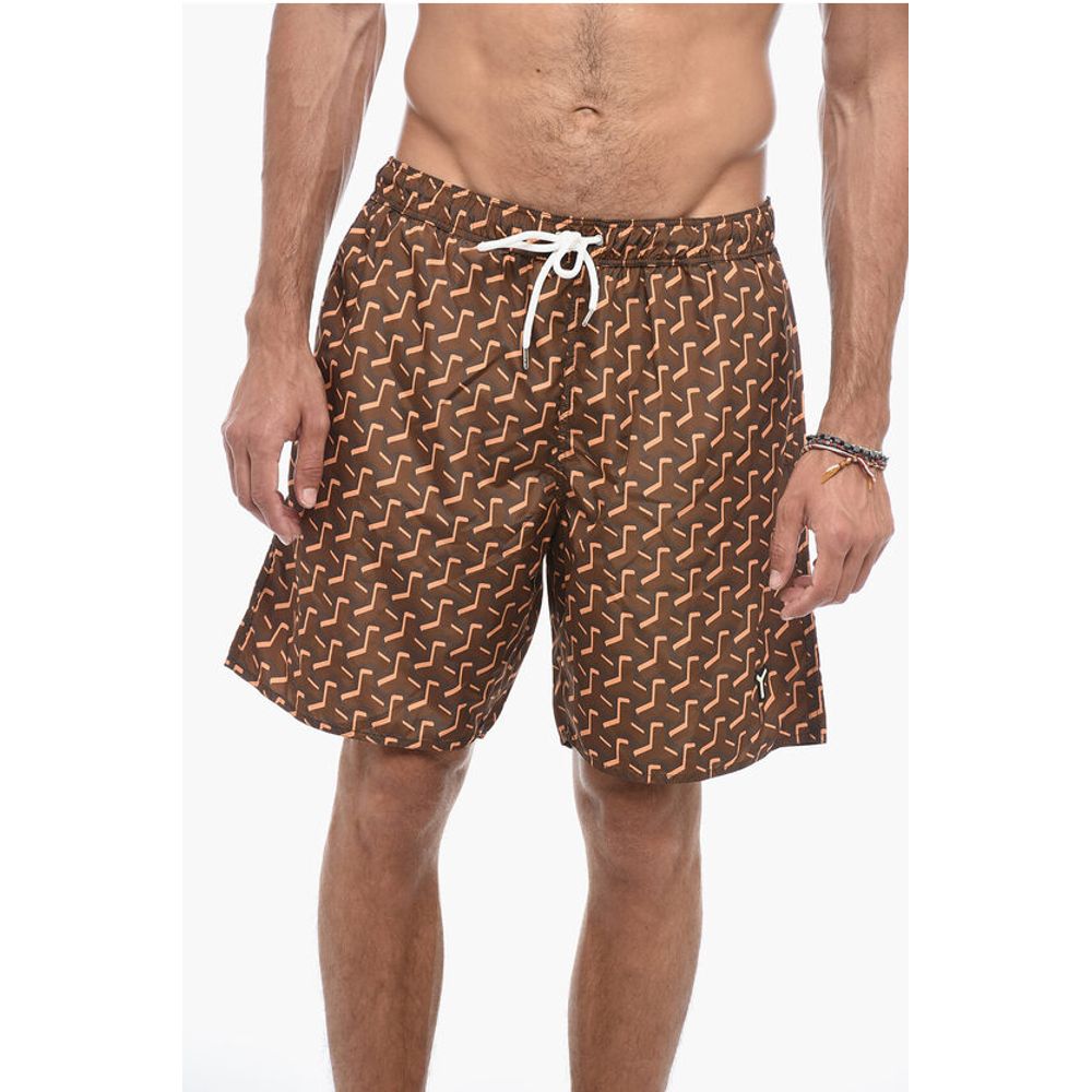 Geometric-patterned Swimshorts